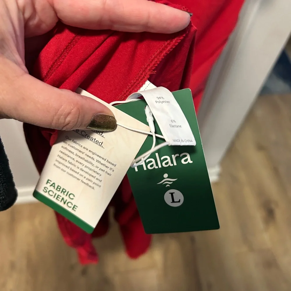 HALARA Red Long Sleeve Dress NWT large - Picture 3 of 4